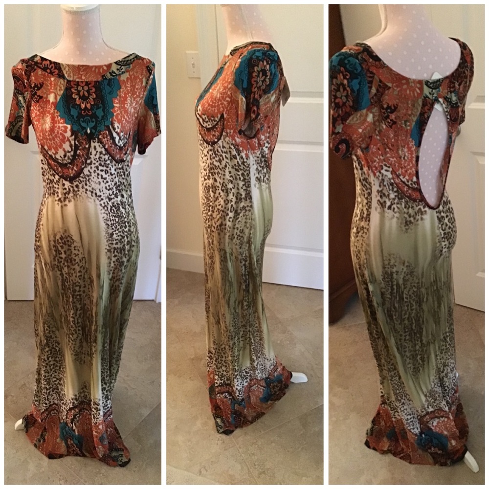 Colorful maxi dress.